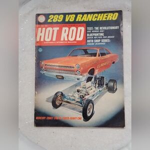 Hot Rod Magazine Cover Featuring Orange 1960s Drag Car